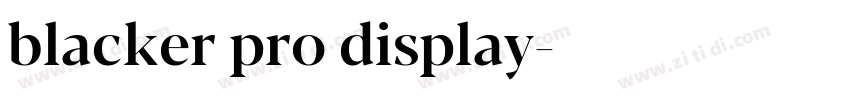 blacker pro display字体转换 blacker pro display字体转换